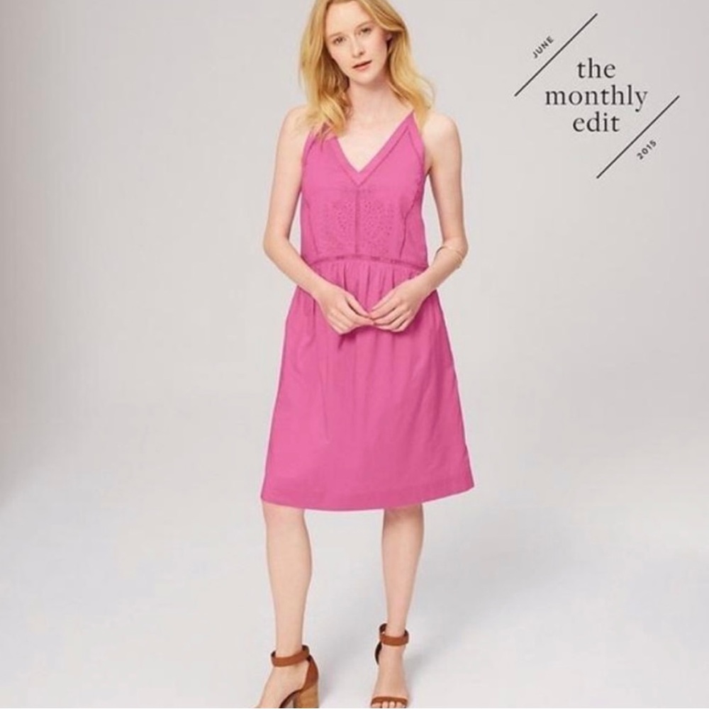 LOFT Embroidered Dress